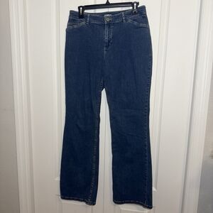 J. Jill Women’s High Rise Flare Jeans 6 Dark Wash  Stretch Modern